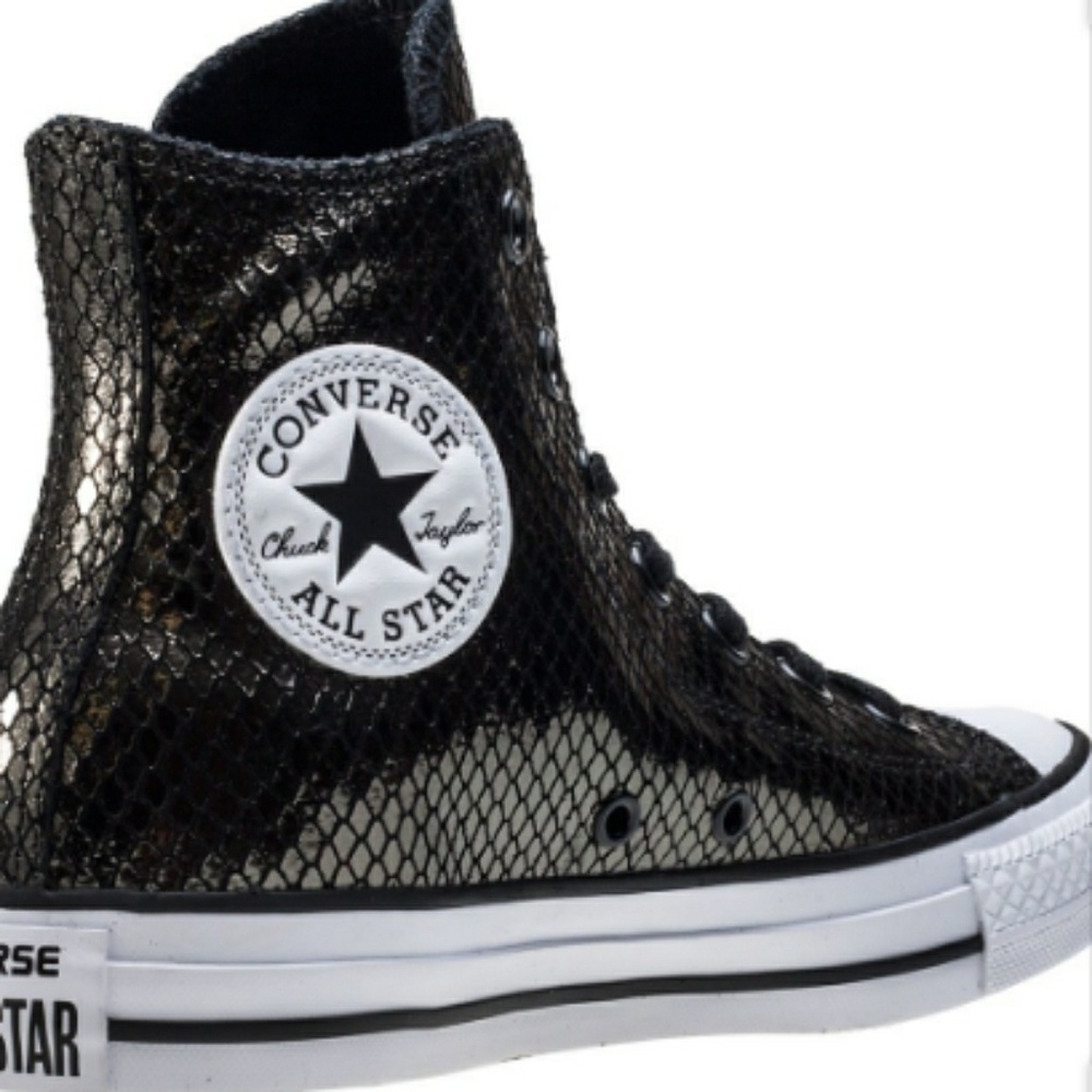 Snakeskin Metallic Chucks.